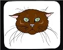 Decorated Mouse Pad with head, siamese, cat, pet, animal
