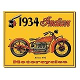 Indian Motorcycles Tin Metal Sign : 1934 Series 402
