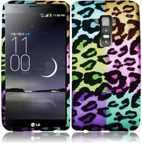 For LG G Flex Cover Case (Bright Colorful Leopard)