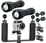 BigBlue Underwater LED Light System Kit for GoPro Action Video Camera