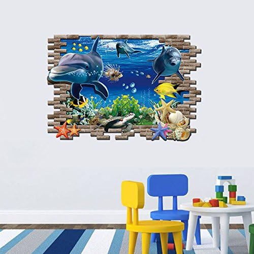3d Underwater World of the Sea Vinyl Sticker Decal Room Decor Removable Wall Art