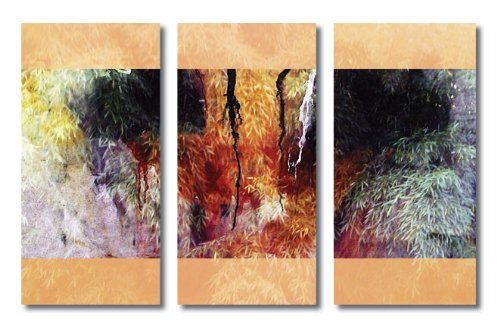 Moderne Kunst abstrakt - 3 Bilder auf Metall - Kunstdruck limitierte Edition auf vergoldetem Aluminium beeindruckende Wandbilder - sch&Atilde;&para;n und g&Atilde;&frac14;nstige Bilder 2809