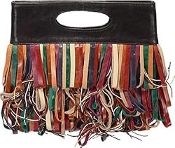 Latico Women's Le Cirque Leather Fringe Clutch 2615 Casual Handbag