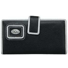 Buy Alabama Crimson Tide 2009 BCS National Champions Ladies Black-Silver Checkbook Wallet by Football Fanatics