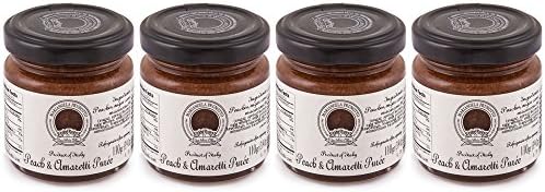 Mariangela Prunotto - Peach &amp; Amaretti Puree, 3.9oz (110g) - Imported from Italy - Pack of 4