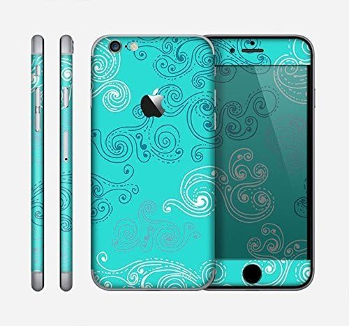 The Blue Swirled Abstract Design Skin for the Apple iPhone 6