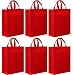 Reusable Gift Bags, Medium, Red 6 Pack