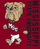 Mississippi State Bulldogs NCAA Licensed 50 x 60 Stripes Raschel Throw Blanket