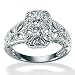 Diamond Accent Platinum Over Sterling Silver Ring