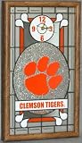 Clemson Tigers Framed Glass Wall Clock - B0009V4D30