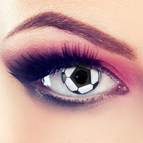 Taffstyle® Farbige Linsen Fanartikel Kontaktlinsen Fussball Weltmeisterschaft 2014 WM & EM Länder Style Jahreslinsen – Fussball