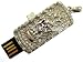 Fashionable 4GB Skeleton Head Jewelry USB Flash Drive Gold