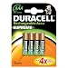 Duracell Akku Micro AAA (HR03) 1,2V 1.000mAh im 4er Pack