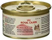 ROYAL CANIN FELINE HEALTH NUTRITION Adult Instinctive thin slices in gravy canned cat food, 3-Ounces, 24-Pack

