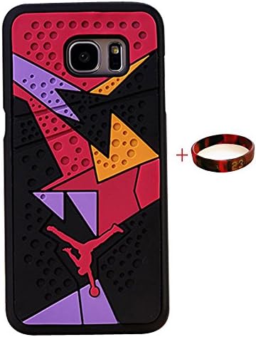 Huapusi Samsung Galaxy S7 CASE,Shoes Showcase Jordan Samsung Galaxy S7 CASE,Michael Air Jordan For Samsung Galaxy S7 Case Cover 3D Sneaker Sole Rubber (Galaxy S7 Case Black/red)