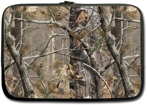 Lolili Custom Laptop Sleeve Case Cover Bag Water Resistant for 15 inch Laptop Realtree Camo (Two side print)