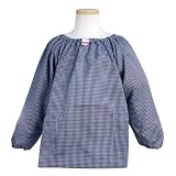 キッズ ギンガムチェック柄スモック 給食用エプロン(男の子 女の子 子供用)110cm120cm130cm