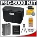 Canon PowerShot PSC-5000 Deluxe Leather Case (Black) + Spare NB-2LH Battery + Cameta Bonus Accessory Kit for PowerShot G7 & G9 Digital Cameras