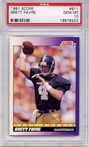 1991 Score Brett Favre Rookie Atlanta Falcons / Green Bay Packers #611 PSA 10 GEM MT (Football Cards)