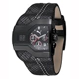 Puma Men's Chronograph Black Leather Watch #PU100041002