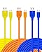 Micro USB Cable, Eversame [3-Pack] 6Ft 1.8M Plastic PVC USB2.0 A Male to Micro B Charger Cord For Android, Samsung Galaxy S6 Edge Plus/Note5/Note4, HTC One X/M9, LG Volt, and more (Orange Blue Yellow)