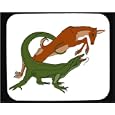 Mouse Pad with animals, prey, deer, reptile, lizard, dragon, komodo, predator