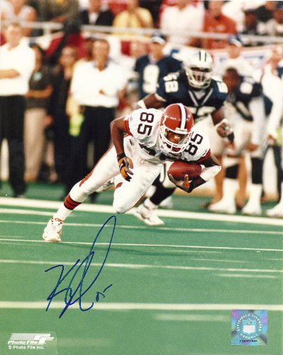 KEVIN JOHNSON,CLEVELAND BROWNS,SYRACUSE,SIGNED,AUTOGRAPHED,8X10 PHOTO,COA, RARE HARD PHOTO TO FIND