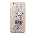 iPhone 6S Plus Case, Sophia Shop Ultra [Thin Slim] Premium Flexible Soft TPU Extra Grip Anti-Scratch Protective Transparent Border Back Cover For Apple iPhone 6 Plus /6s Plus(Giraffe)