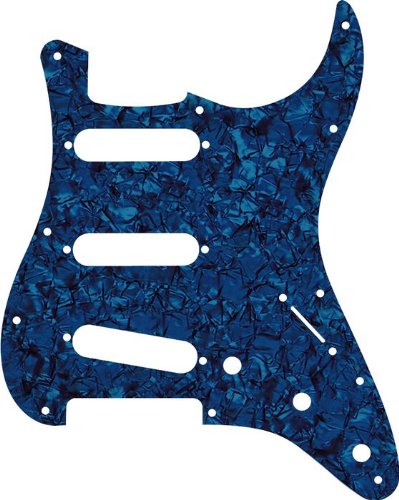 Musician's Gear 3 Single-Coil Pearloid Pickguard Blue