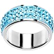 Size 6 - Aqua Austrian Crystal Ferido Ring