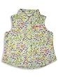 Cool Island - Girls Sleevless Button Down Collared Top, White, Multi (Size 6X)