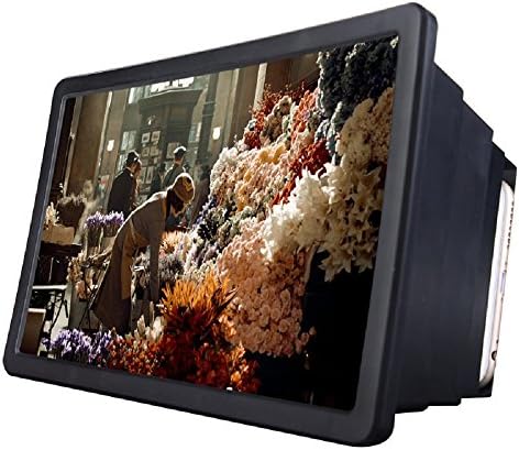 Spinworld Upgraded F2 Mobile Phone 3D Screen Amplifier Magnifying Glass HD Stand Ideal for Watching Video/Books (Black)