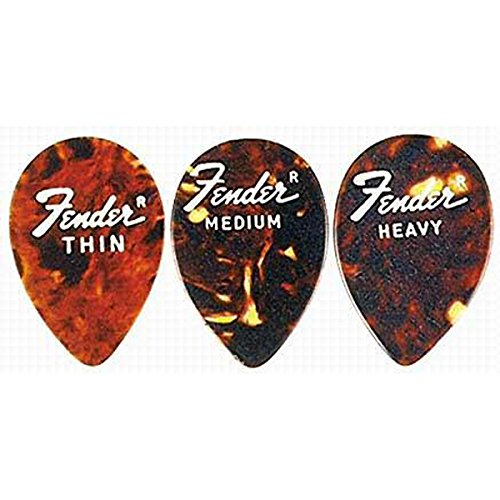 Fender 358 Tear Drop Shell Guitar Picks - 72-Pack - Extra Heavy