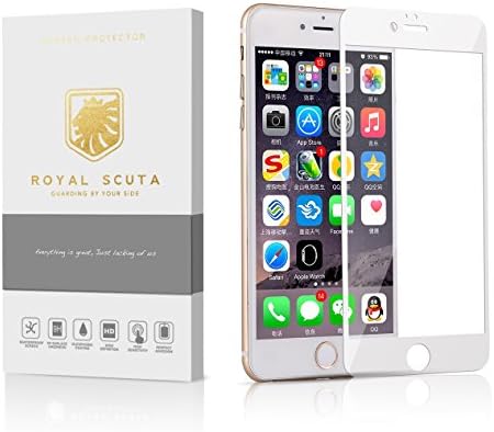 Royal Scuta 5.5 Inch Screen Glass Screen Protector for iPhone 6/6S Plus Glass Screen Protector (White Tempered Glass for iPhone 6/6S Plus)