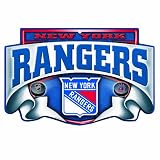 NHL New York Rangers 11-by-17 inch "Scroll" Wood Sign