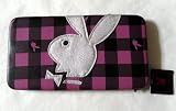 Playboy Bunny Logo Pink & Black Pattern Ladies Hinge Wallet