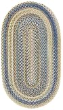 18" x 26" Oval Made-to-Order Capel 0210VS00200030410 Light Blue Color Hand Braided American "Kill Devil Hill Collection" Rug
