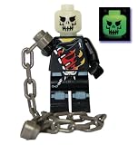 Custom 2" Ghost Rider Mini Figurine with Glow in the Dark Head and Chain Whip