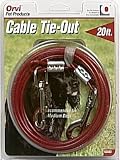 Pet Supplies : ORRCO 63502 DOG STANDARD WEIGHT CABLE TIE OUT 20'