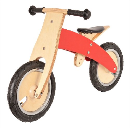 Lauflernrad - Balance aus Holz, Farbe Rot