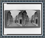 Historic Print (L): A typical Irish street in Cork, Ireland