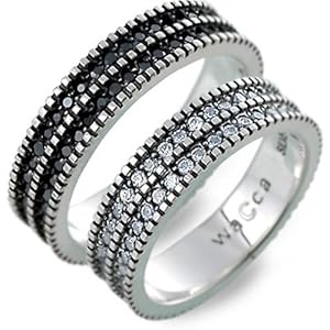 【クリックで詳細表示】wacca (ワッカ) シルバーペアリング Men’s：17.0号 Lady’s：17.0号 PZR12-BKCZ-PZR12-WHCZ