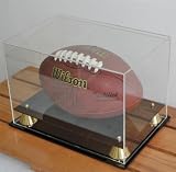 Football Display Case Holder with 98% UV Protection Acrylic cover, ALL 4 sides visible (AC-FB05)