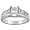 1.50 carat total weight Princess Cut Diamond Ring (HI/SI) in 14k White Gold - Size 7
