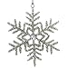 Set of 6 Handmade Snowflake Iron and Glass Pendant Christmas Ornaments, 6 Inches - Ideal Decorations for 25th Anniversary