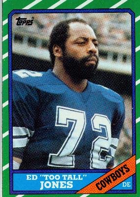1986 Topps #132 Ed Too Tall Jones - Dallas Cowboys (Football Cards)
