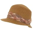 NWT UPF 50+ Sun Beach Flat Top Bucket Crusher Hat Brown