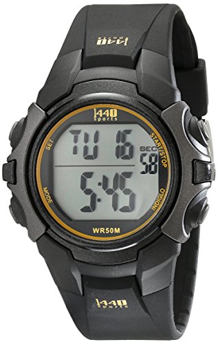 Timex Men's T5K457 1440 Sports Digital Black Resin Strap Watch