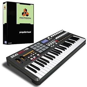 Akai MPK 49 Controller Keyboard + Propellerhead Reason 4.0 + 2 Unique Squared Vinyl Stickers by 