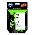 HP 74/75 Ink Cartridge in Retail Packaging, Combo Pack